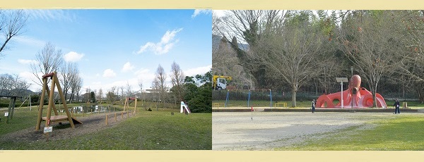 亀岡運動公園 公園 ピクニック 桜花見 タコ公園 プール 野球場 テニス 写真