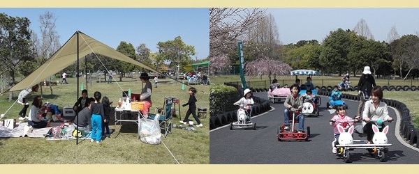 矢橋帰帆島公園 おもしろ自転車 公園 BBQ キャンプ バーベキュー グランドゴルフ プール 写真